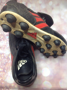Adidas Black & Red Cleats Size 3.5
