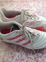 Adidas WHITE & RED Cleats Size 4