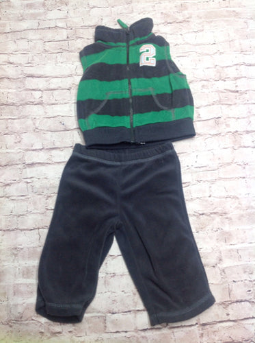 Carters Gray & Green 2 PC Outfit