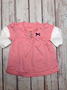 Carters Pink & White Top