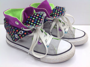 Converse PURPLE & LIME Toddler Girls Footwear Sneakers