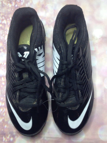 Nike Black & White Cleats Size 3