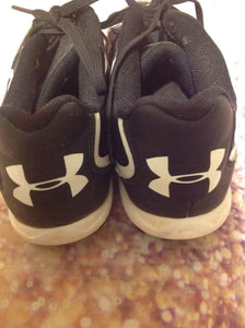 Under Armour Black & White Cleats Size 2.5
