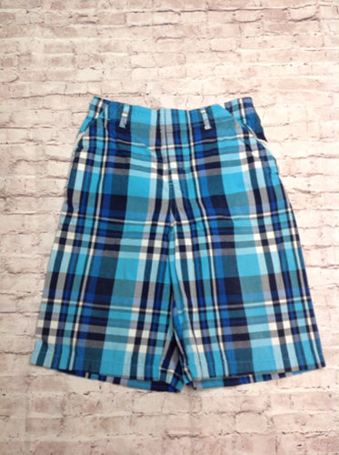 365 Kids Blue Print Plaid Shorts