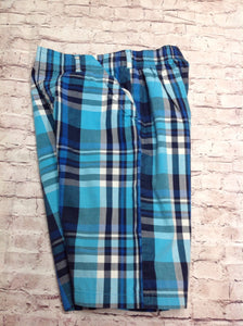 365 Kids Blue Print Plaid Shorts