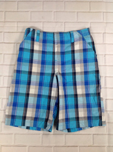 365 Kids Blue Print Plaid Shorts