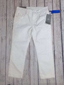 7 For All Mankind White Capris