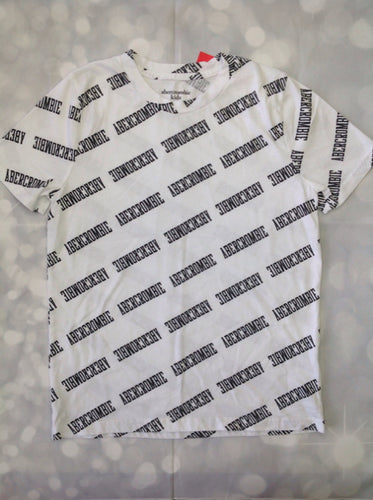 Abercrombie & Fitch White Print Logo Top