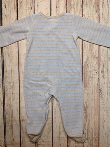 Absorba Baby Blue & Gray One Piece