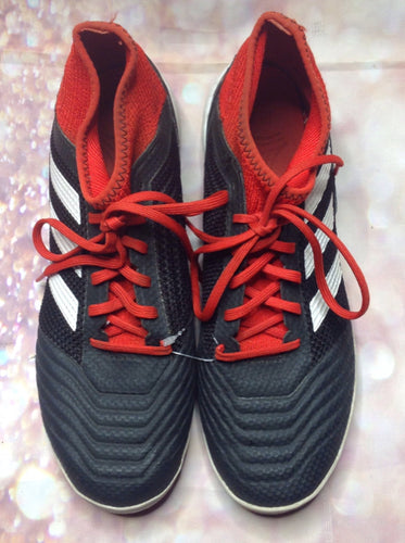 Adidas BLACK, RED & WHITE Cleats Size 7