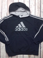 Adidas Black & Gray PULLOVER HOODIE Top