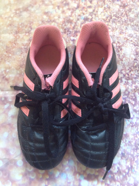 Adidas Black & Pink Cleats Toddler Size 12