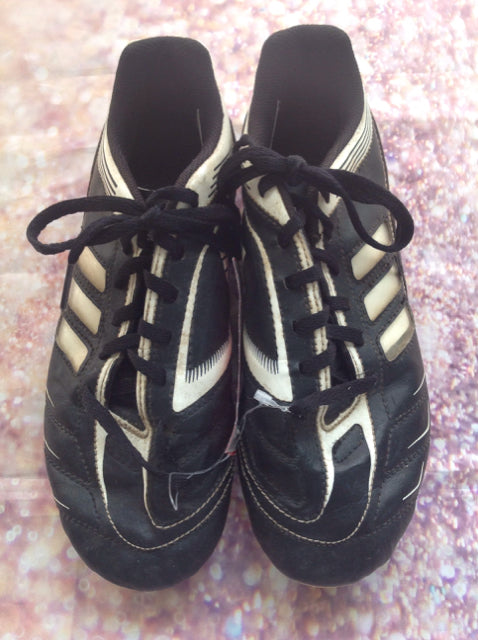 Adidas Black & White Cleats Size 4