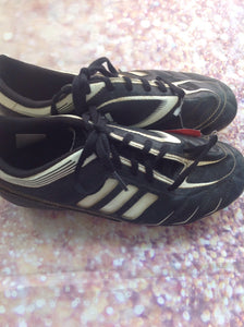 Adidas Black & White Cleats Size 4