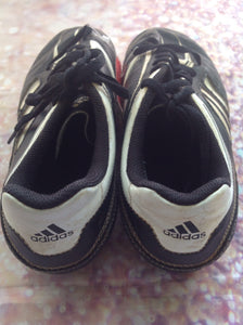 Adidas Black & White Cleats Size 4