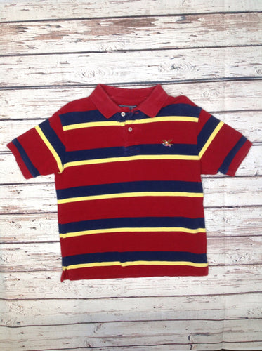 American Living Red Print Stripes Top