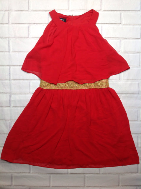 Amy Byer RED & GOLD Dress