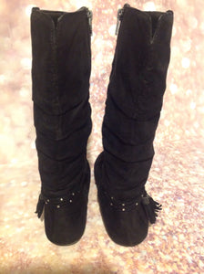 Arizona Black & Silver Boots Size 4