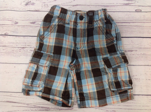 Arizona Brown Print Plaid Shorts