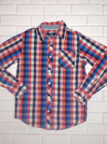 Arizona Red & Blue Plaid Top