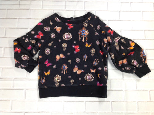 Art Class Black Print Top