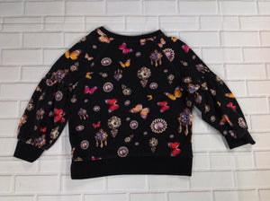 Art Class Black Print Top