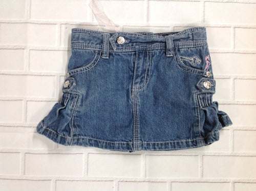 BABY GUESS Denim & Pink Skort