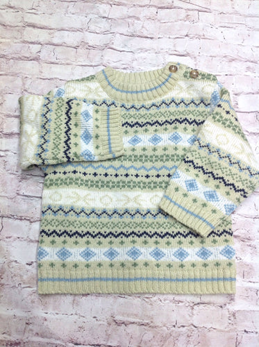 BT Kids BEIGE & BLUE Top