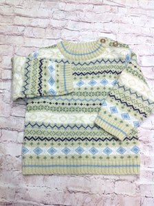 BT Kids BEIGE & BLUE Top