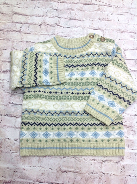 BT Kids BEIGE & BLUE Top