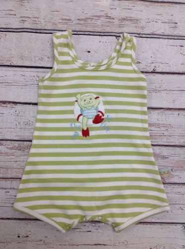BUNNIES BY THE BAT Green & Cream One Piece
