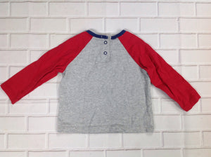 Baby Boden GRAY & RED Top