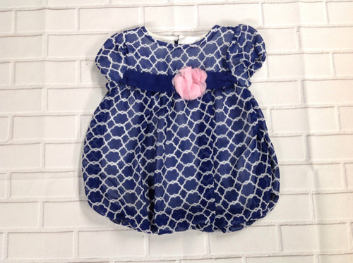 Baby Essentials Blue & White Dress