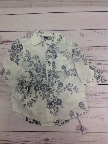 Baby Gap Blue & White Floral Top