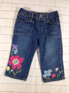 Baby Gap Denim Print Floral Capri