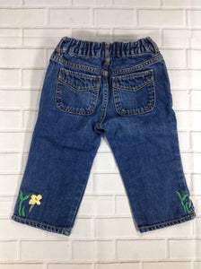 Baby Gap Denim Print Floral Capri