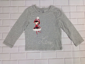 Baby Gap GRAY PRINT Ice Skating Top