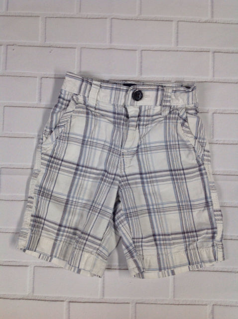 Baby Gap WHITE & BLUE Plaid Shorts