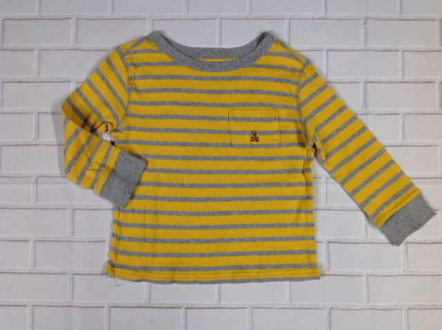 Baby Gap Yellow & Gray Stripe Top