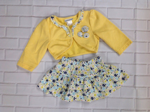 Baby Works Yellow & White 2 pc Set