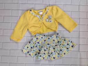 Baby Works Yellow & White 2 pc Set