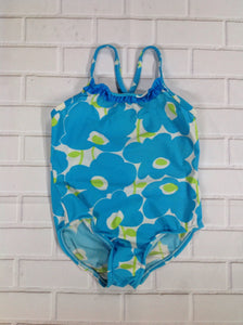 Banana Cabana Blue Print Swimwear