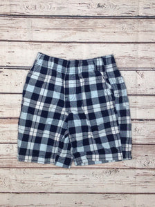 Basic Editions WHITE & BLUE Checkered Shorts