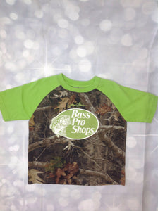 Bass Pro Shop Green & Brown Camouflage Top