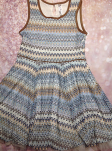Beautees BLUE & BROWN Dress