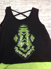 Beautees Black & Green Top