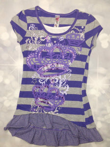 Beautees GRAY & PURPLE Top