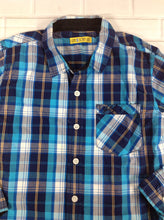 Blue Print Plaid Top