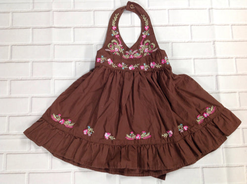 Blueberi Boulevard Brown Print Dress
