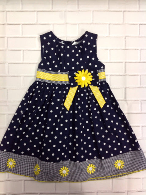 Blueberi Boulevard Navy Print Polka Dot Dress